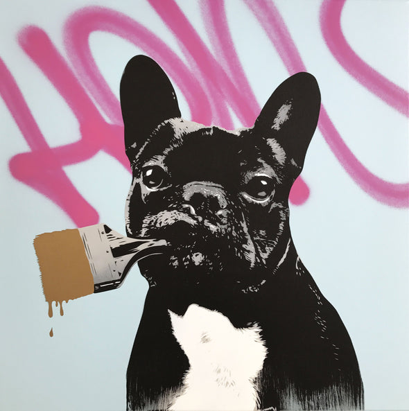 Spray Paint On Canvas - FAKE "Doggy Style"