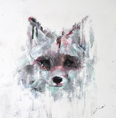 Lie "Wither Fox" Spray paint on canvas Vertical Gallery 