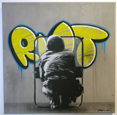 Martin Whatson "Riot" Spray paint on canvas -------- 