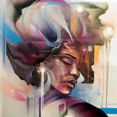 Mr. Cenz "Earthly powers" Spray paint on canvas Vertical Gallery 