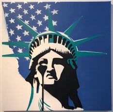 Spray Paint On Canvas - Pure Evil "America's Nightmare My Enemies Are In Power"