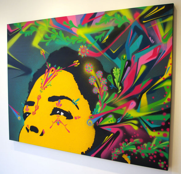 Stinkfish "Iridiscent Qkul" Spray paint on canvas Vertical Gallery 