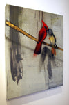 Xenz "Cardinals" Spray paint on canvas -------- 