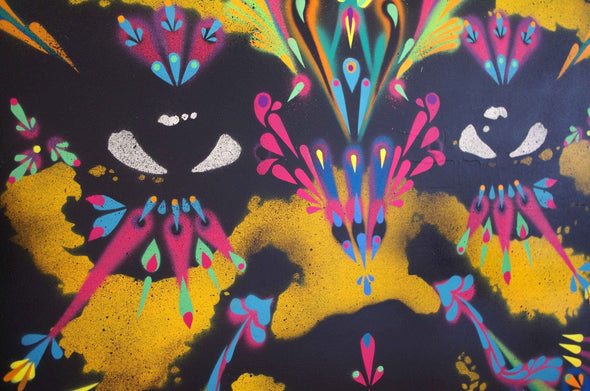 Stinkfish "Oasis Girl" Spray Paint on Metal -------- 