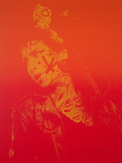 Chris Cunningham "Amy Winehouse Tears Dry On Their Own - Orange Fade" Spray paint on wood panel Vertical Gallery 