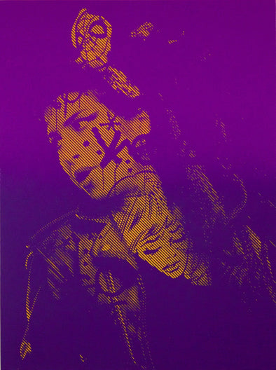 Chris Cunningham "Amy Winehouse Tears Dry On Their Own - Purple" Spray paint on wood panel Vertical Gallery 