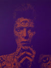 Chris Cunningham "Bowie Life on Mars - Purple" Spray paint on wood panel Vertical Gallery 