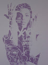 Chris Cunningham "Prince Purple Rain - Grey" Spray paint on wood panel Vertical Gallery 