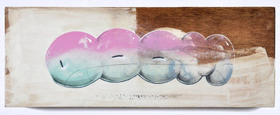Lie "Doom_letters" Spray paint on wood panel Vertical Gallery 