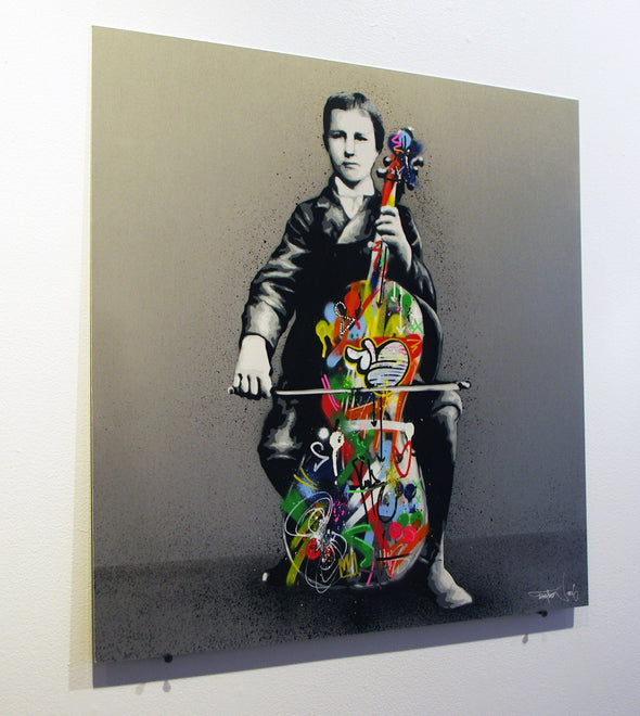Sray Paint And Acrylic On Aluminum - Martin Whatson "Cello Player"