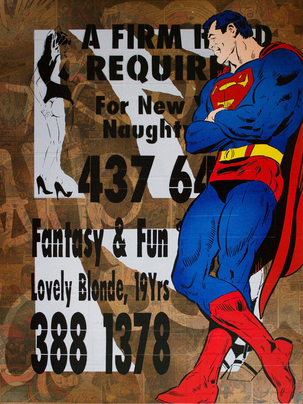 Chris Cunningham "Hot Blondes Are His Kryptonite" Stencil -------- 