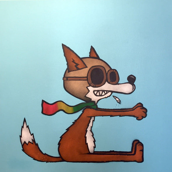 Stencil On Canvas - Mau Mau "Fox Red Baron"