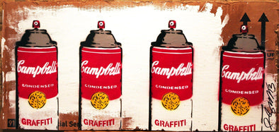 Rene Gagnon "Graffiti Soup" Stencil on Cardboard -------- 