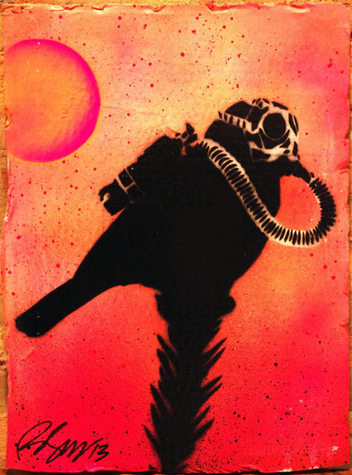 Rene Gagnon "Untitled" Stencil on Cardboard -------- 