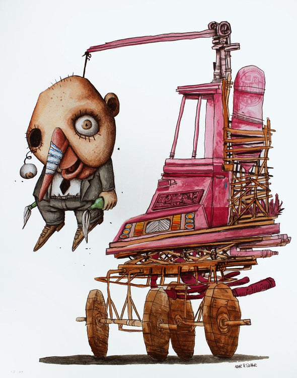 Watercolor, Acrylic And Pencils On Paper - Ador And Semor "Jean-Puppet"