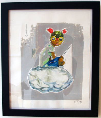 Hebru Brantley "Lil Mama" Watercolor and acrylic on paper Vertical Gallery 
